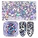 BORN PRETTY 1.5g Holographic Silver Nail Flakies Mixed Size Round Nail Sequins Glitter Paillette 2 Colors