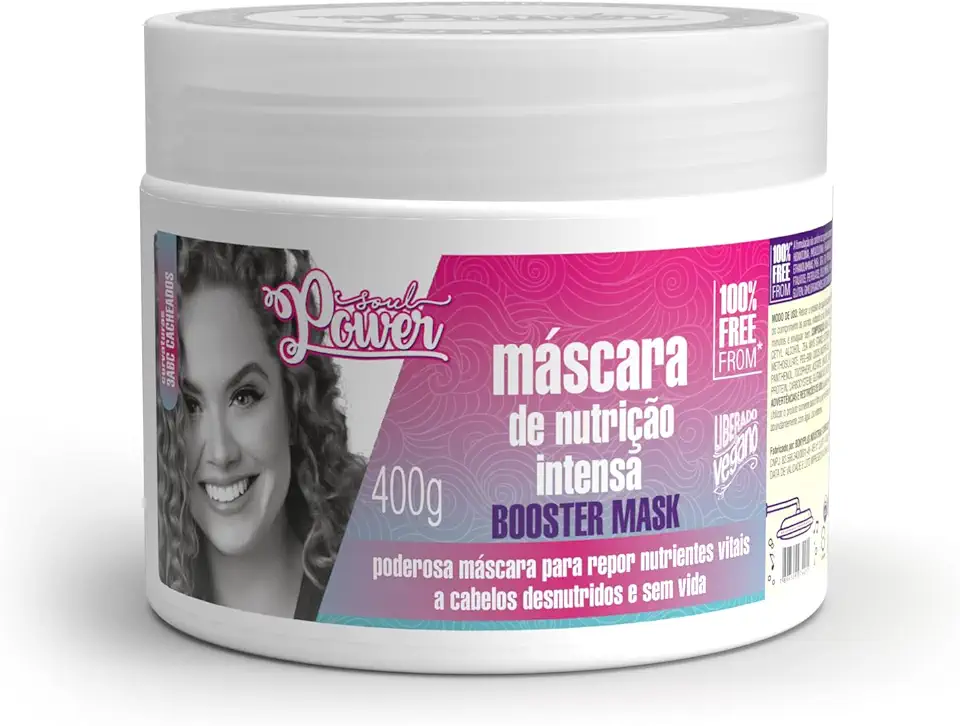 Máscara Nutritiva Booster Mask Soul Power - Nutrição Intensa, Restaura os Cachos - 400g