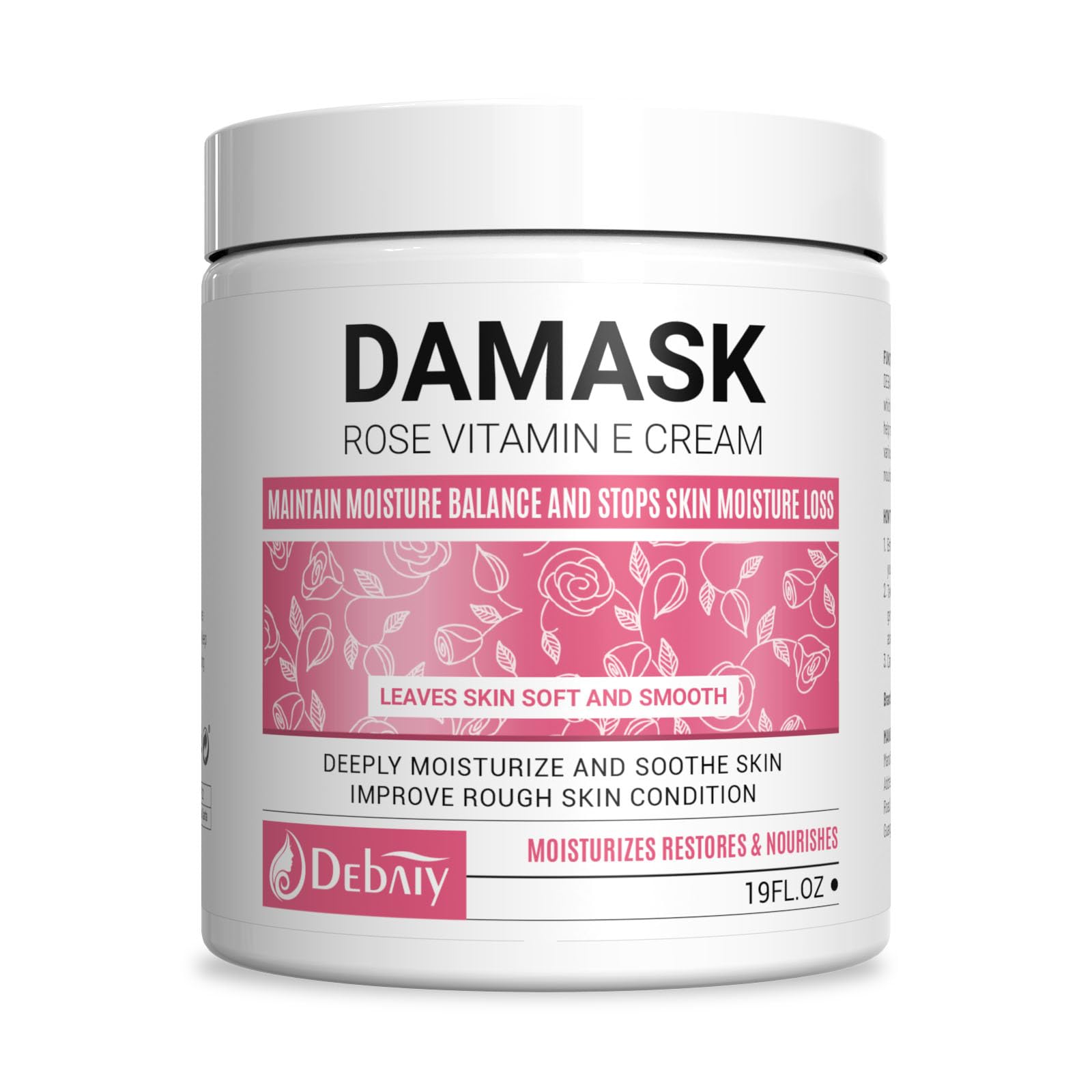 Rose-Infused Vitamin E Moisture Cream - Gentle Hydration for Face & Body & Hand (19FL.OZ)