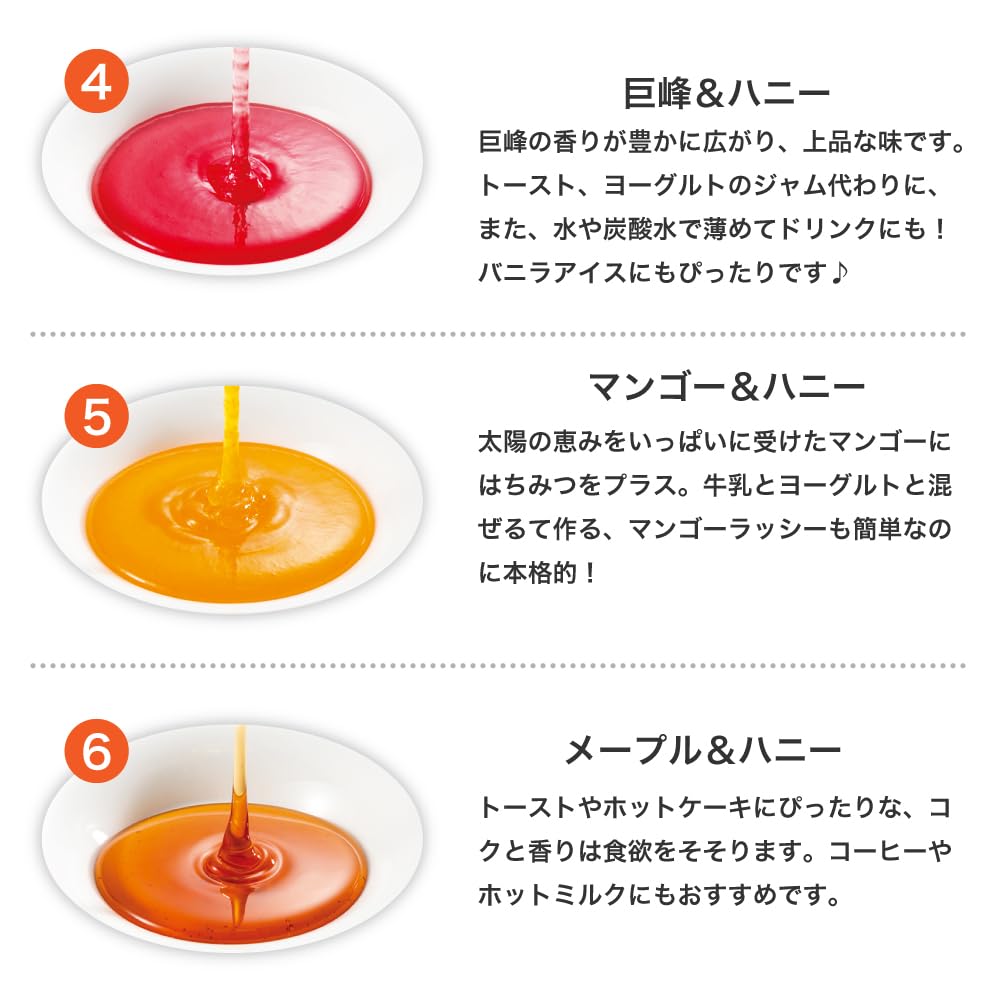 Amazon | 杉養蜂園 6種の果汁蜜スティックセット 12本入 | 杉養蜂園
