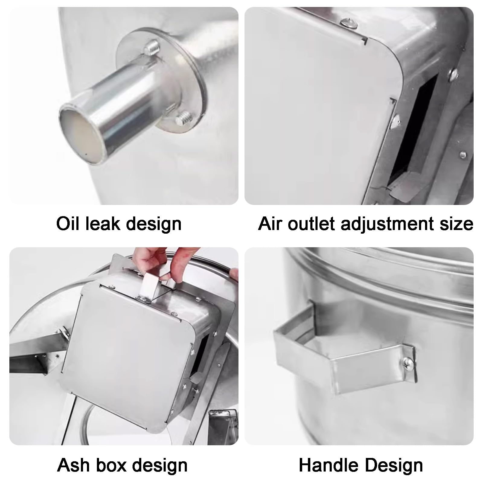 Barbecue e Affumicatori di Grandi Dimensioni, Barbecue a Carbonella, Griglia Sospesa in Acciaio Inox con Termometro, Design Diviso per Campeggio