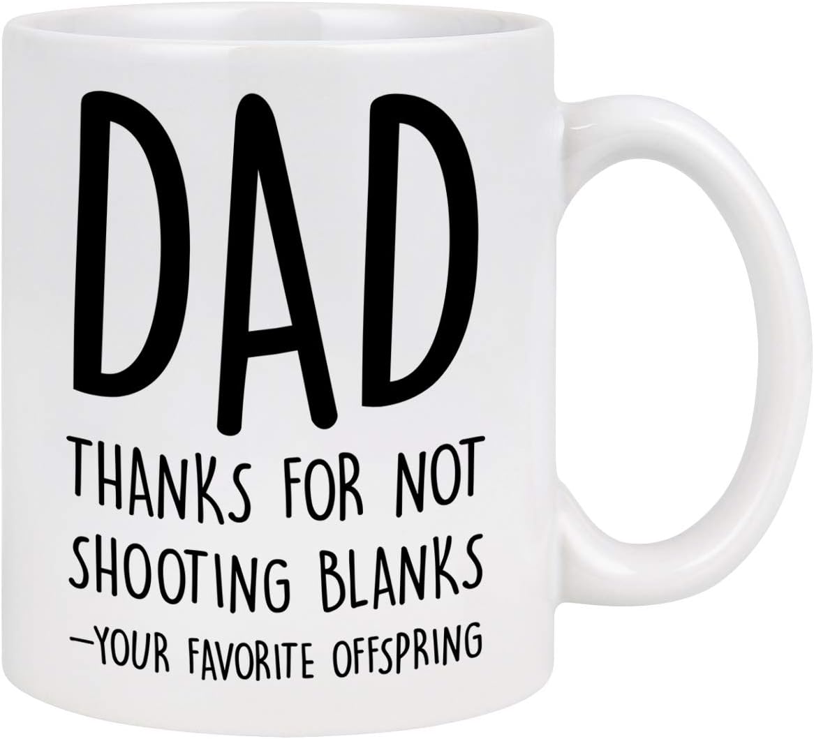 TOP оƒƒERS Shooting Blanks Coffee Mug Dad Coffee Mug Funny Dad Mugs from Daughter Son Funny Mug for Dad Coffee Mug for Men Fathers Day Mug for Dad Daddy 11 Oz