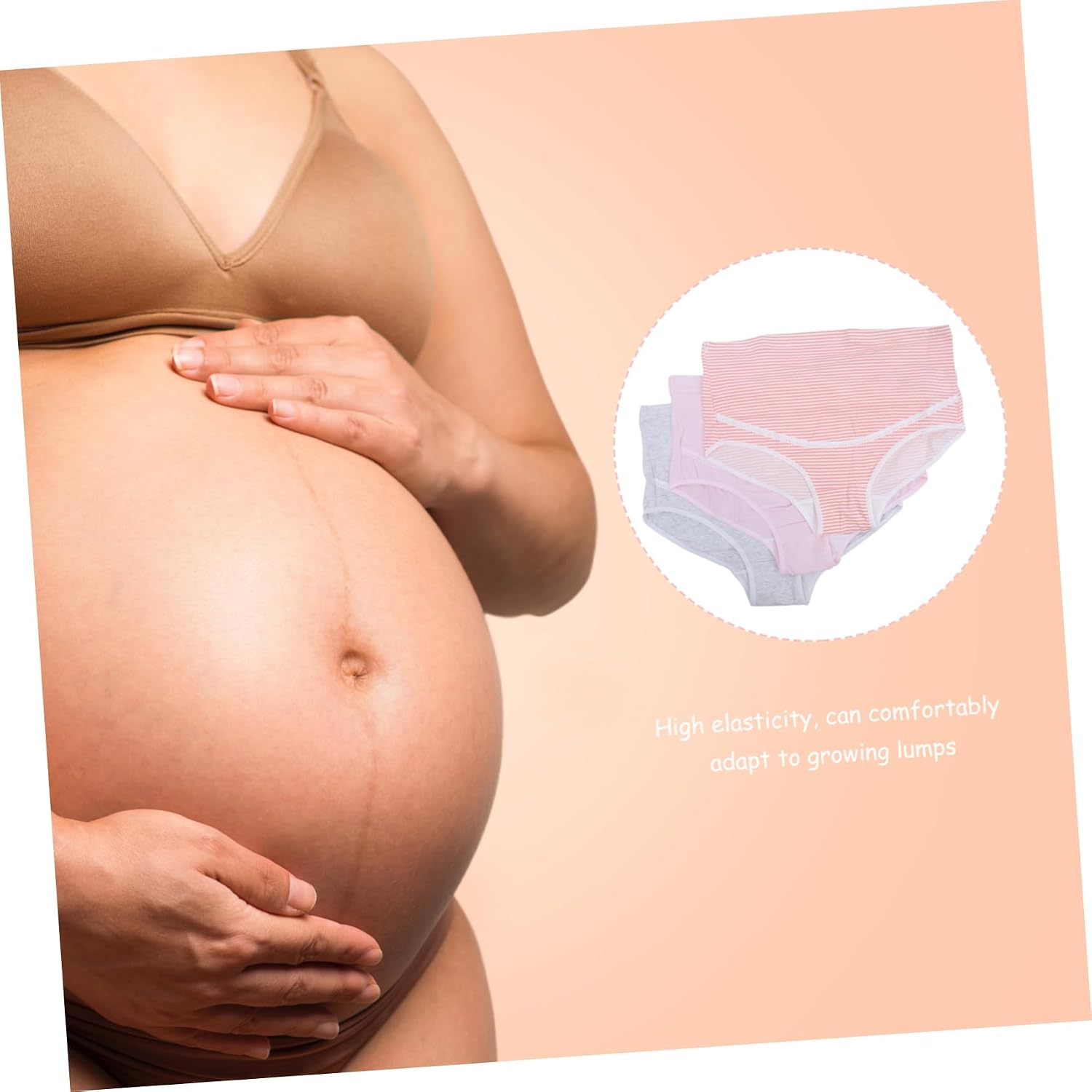 Cotton Briefs for Women High Waist Maternity Panties Pregnancy Underpant Soft Elastic Hem for Belly Support Assorted Color