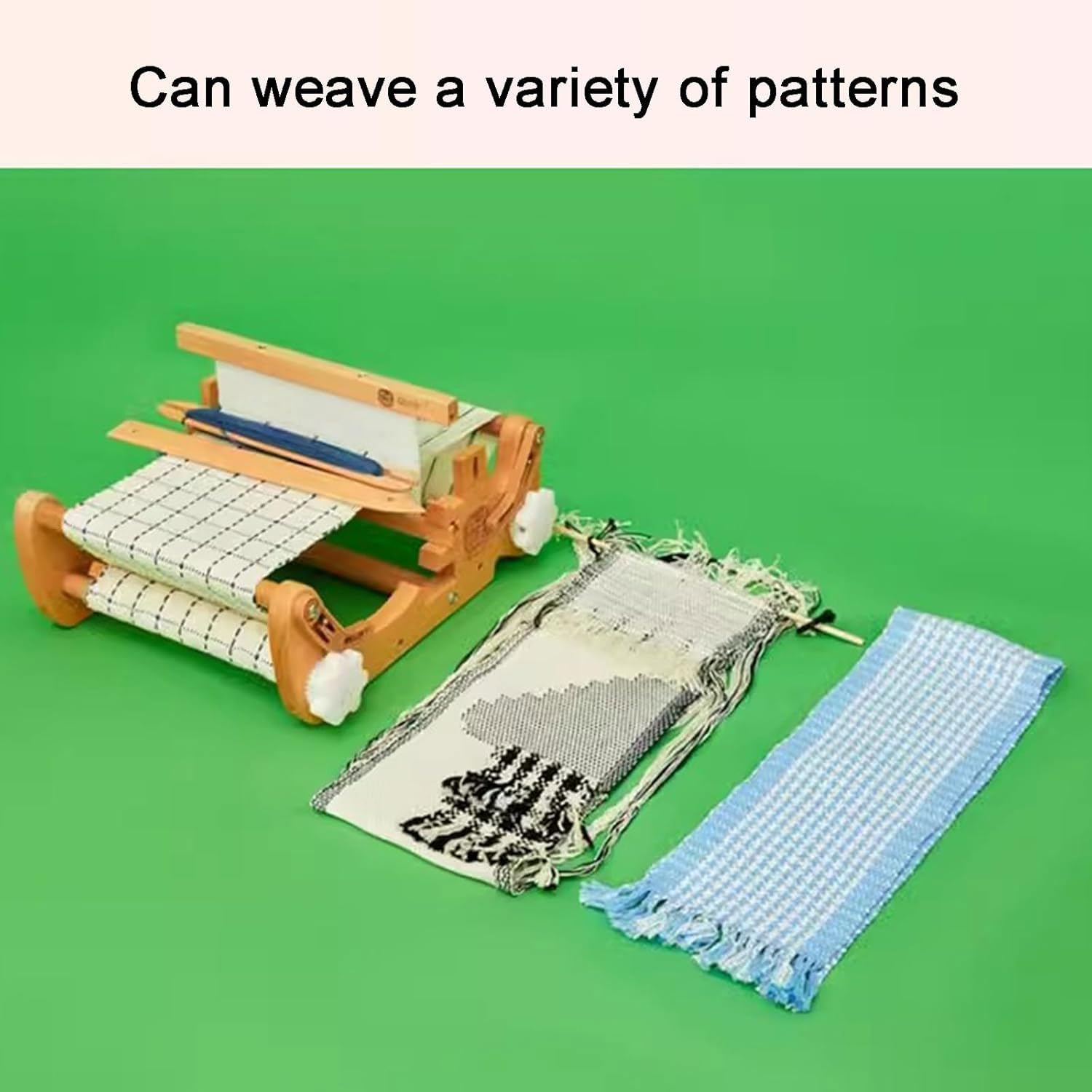 Kit Telaio per Tessitura in Legno da Tavolo, Macchina per Tessitura Fai da Te per Maglieria a Mano, densità di Tessitura Regolabile, per sedie da tè, sottobicchieri