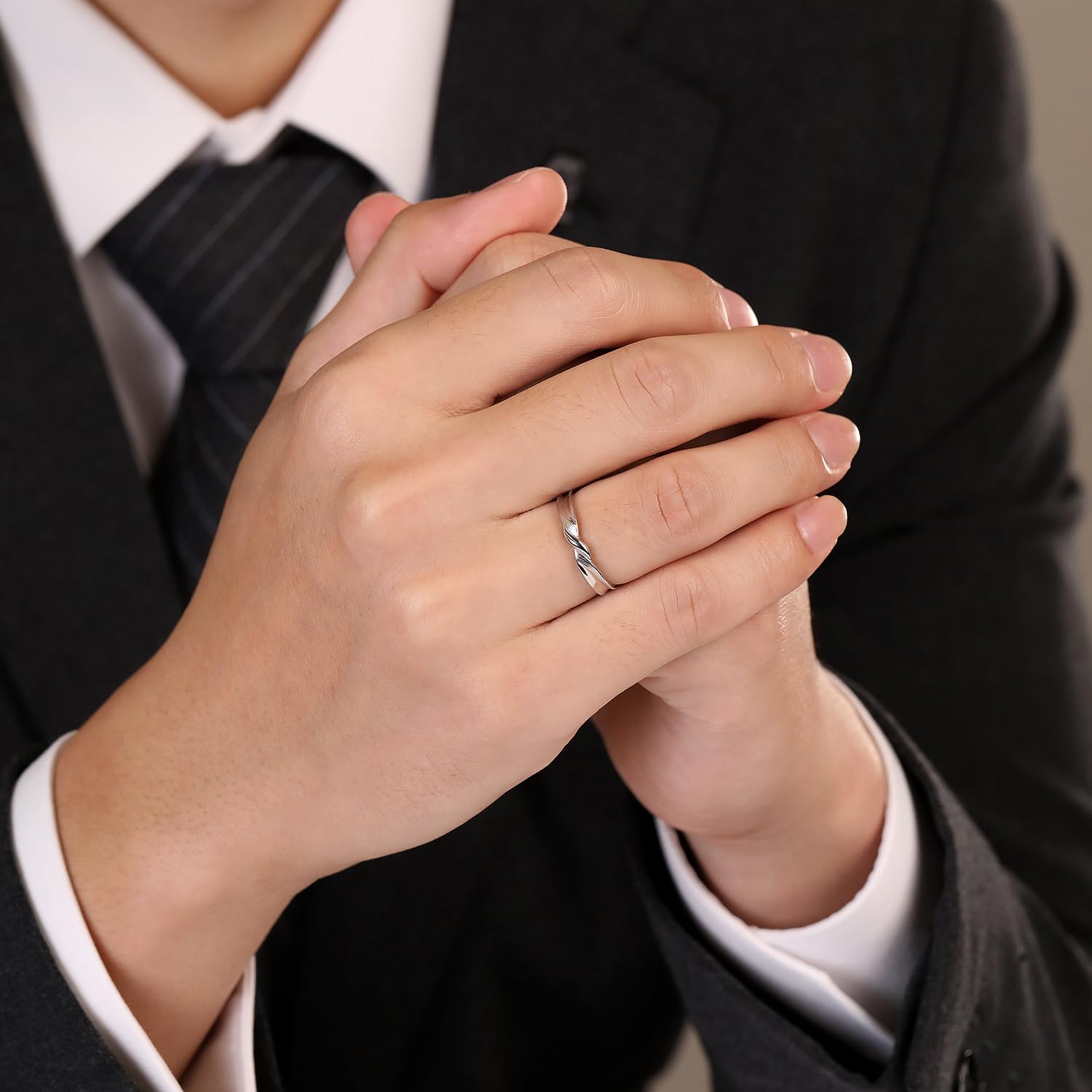 Meissa Alianzas Anillos de Compromiso Ajustables para Pareja Plata de Ley 925 Mujer 2,5mm con Circonita & Hombre 3,2mm Joyería Nupcial para Aniversario Boda San Valentín (Juego de dos anillos)