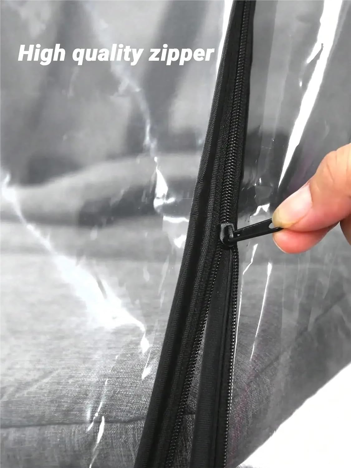 Clear Stroller Rain Cover for Travel Strollers Baby Stroller Accessories Waterproof and Rainproof Cover Transparent Windproof and Dustproof Opened Compatible with Baby Stroller Raincoats(Black L)
