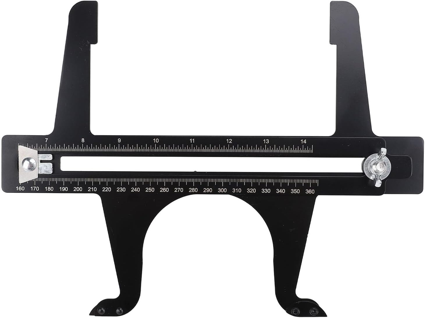 Professional Brake Resetting Gauge Tool Heavy Duty Stainless Steel Brake Drum Measuring Adjusting Tool for Automotive Drum Brake Shoes Parking Brake Systems 6.5 to 14.25 in