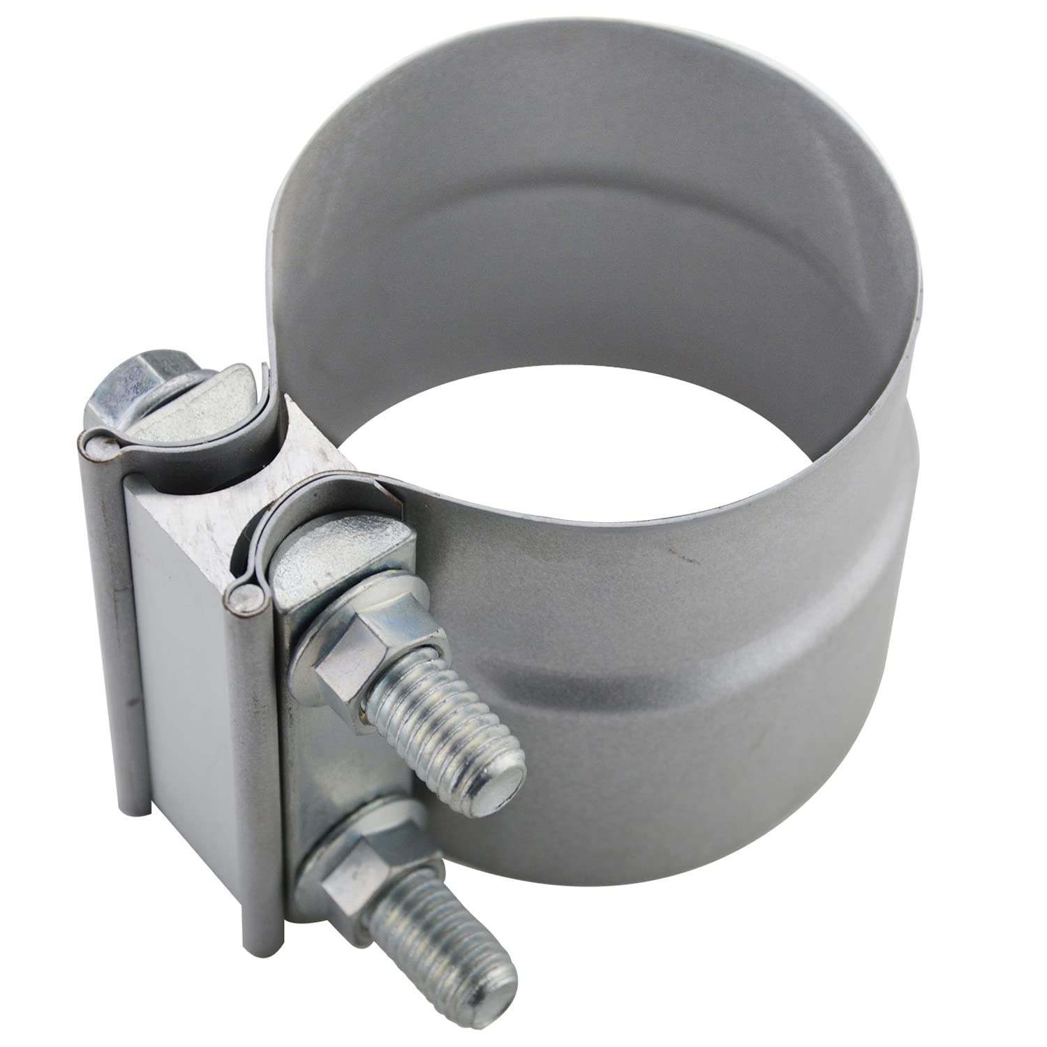 2.5 inch exhaust Clamp 2 1/2 Lap Joint Exhaust Band Clamp Preformed Aluminized Steel