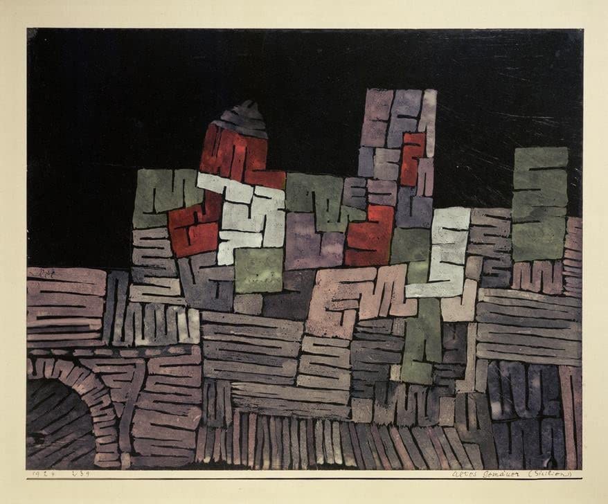 Peinture murale Paul Klee Sicile en impression sur toile premium de 60x90cm