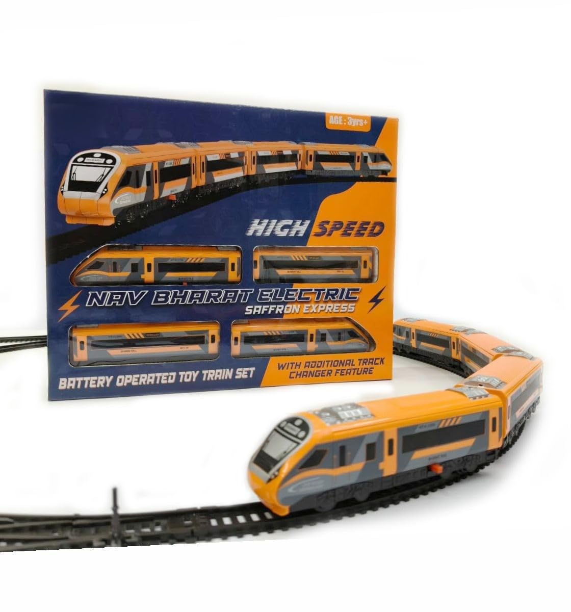 Amisha Gift Gallery Vande Bharat Express Battery Operated Train Set for Kids with Tracks & Coaches 2