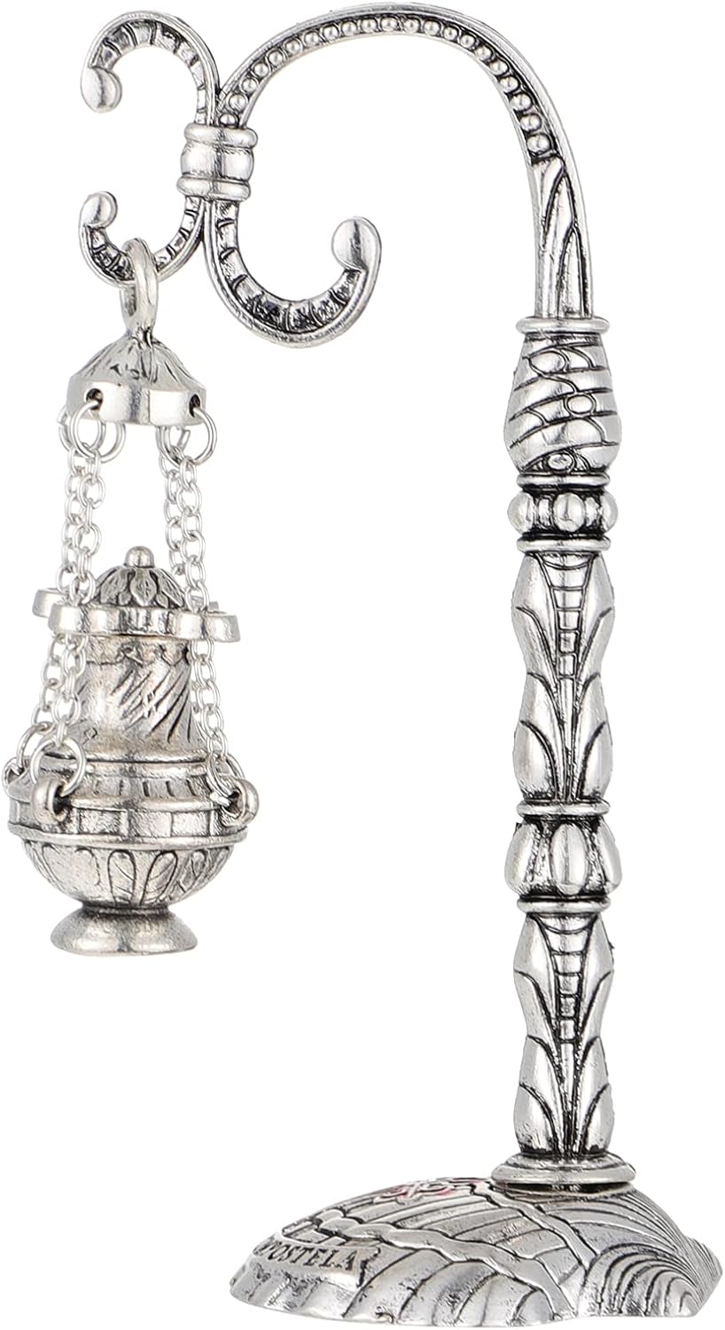 Amosfun Hanging Incense Burner Holder Orthodox Censer Incense Burner Cross Vintage Incense Stove