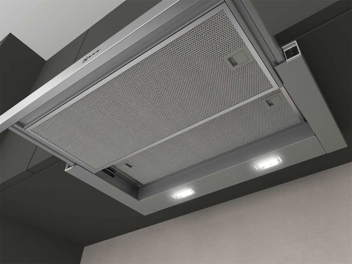 NEFF D46BR12X6 Dunstabzugshaube Flachschirmhaube 60 cm Abluft Umluft silbermetallic