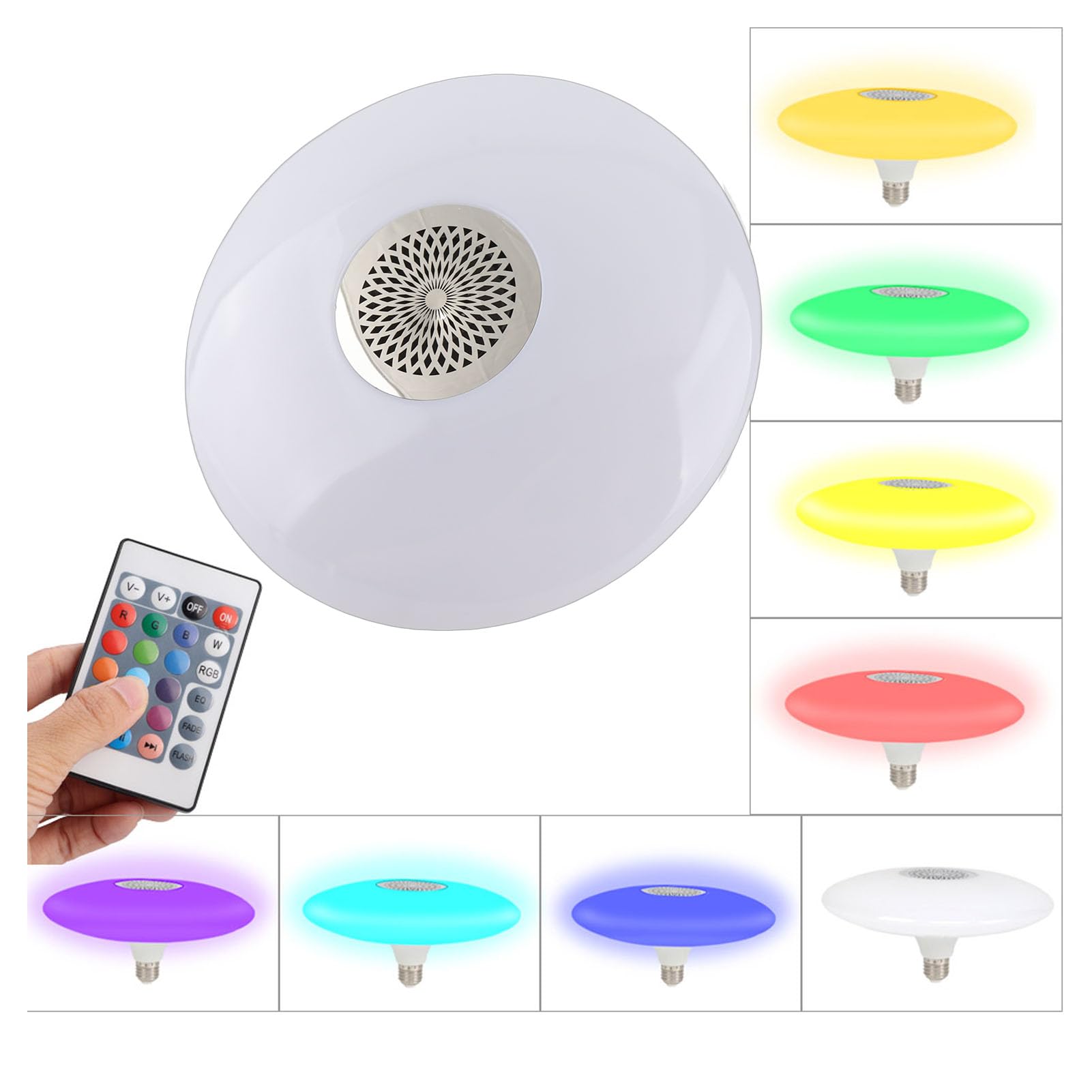Ampoule LED E27 RVB 30W Bluetooth avec Contrôle à Distance - Éclairage Intelligent pour Chambres à Coucher, Salons, Restauration, Bars, KTV, Magasins, etc.