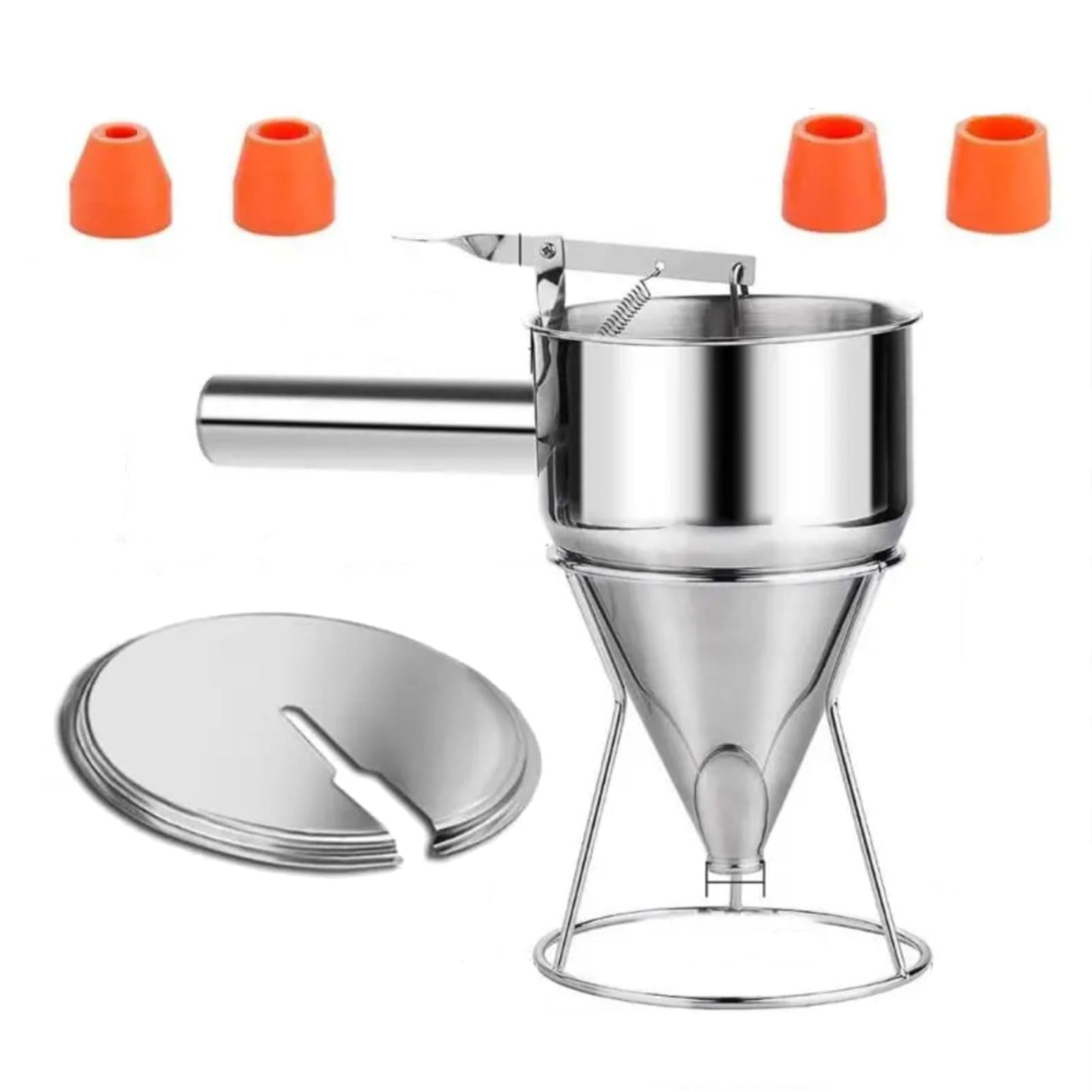 Kalttoy Ergonomic Nonrust Steel Batter Dispenser 1200L Conical Funnel Perfect for Dough Sauce Distribution Commercial Batter Dispenser
