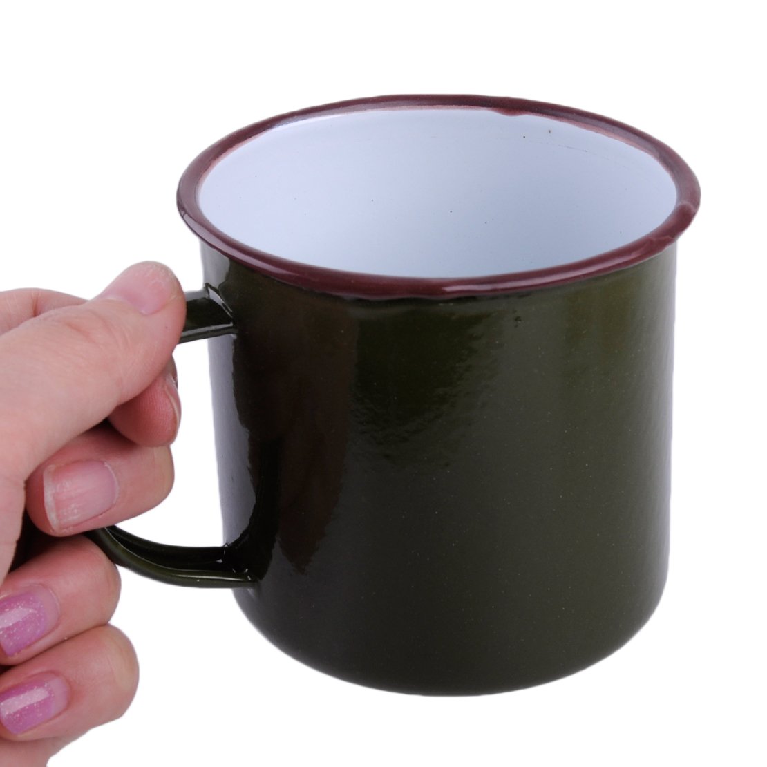 Amazon.com : 8cm Vintage Style Handmade Enamel Cup Mug for