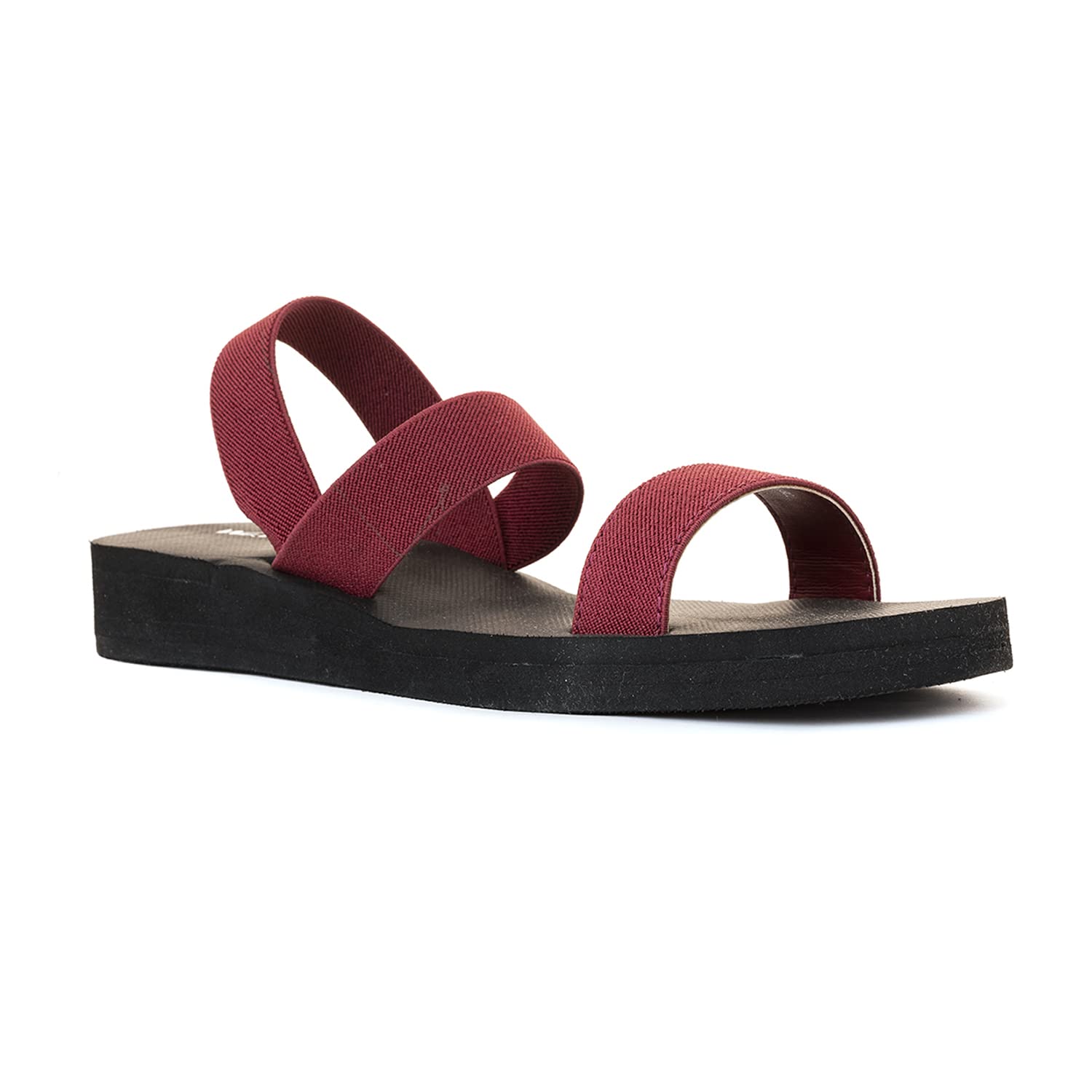 Khadims Waves Maroon Platform Heel Slingback Sandal for Women (7281765) (B0BXXH597S) Amazon Price History, Amazon Price Tracker