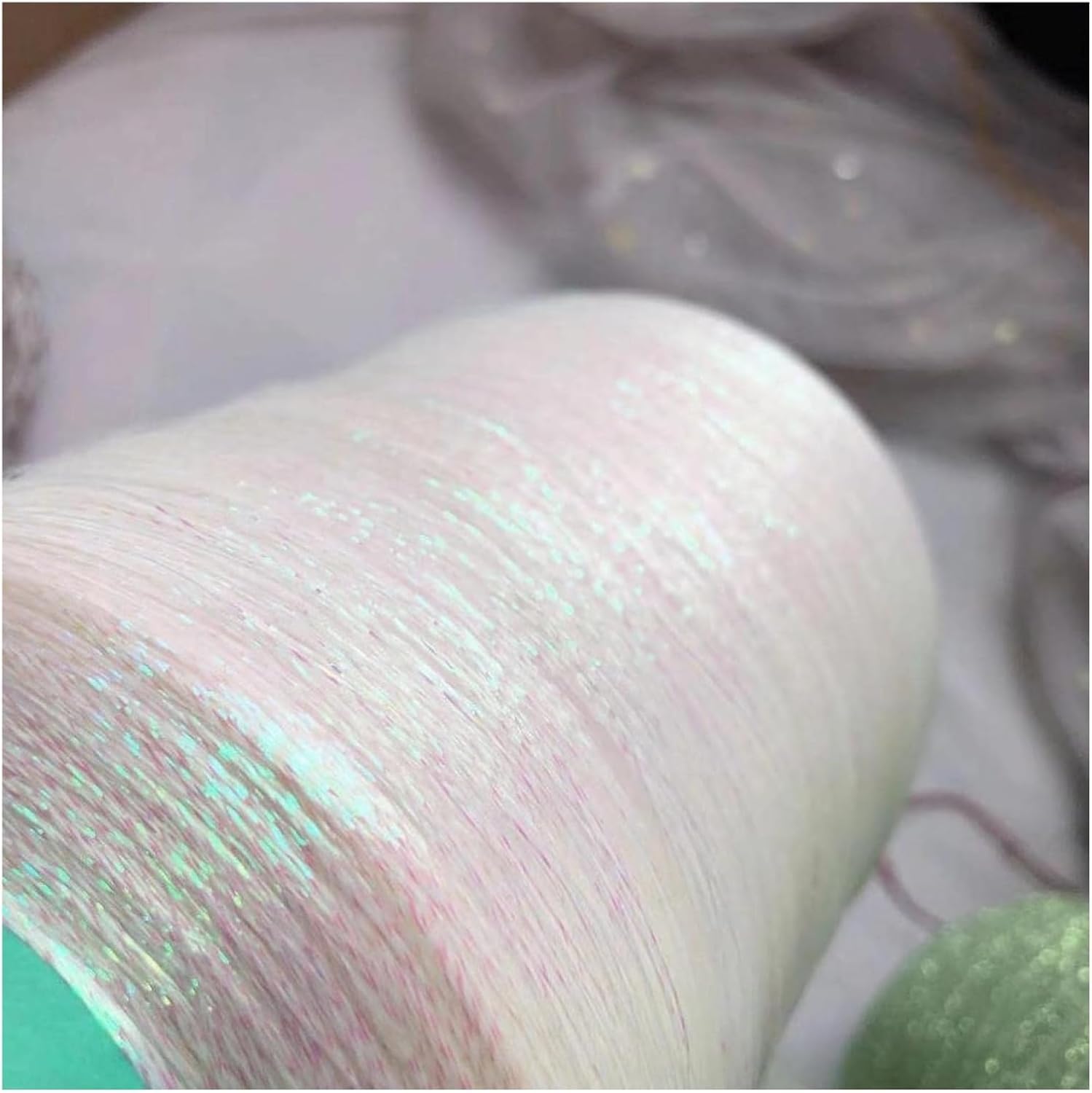 Hilo para Crochet, Hilo para Crochet, 250 G, Hermosa Madeja De Hilo Metalizado De Viscosa Brillante para Tejer A Mano, Seda Dorada Y Plateada, Hilo Fino para Crochet., White Mirage, 250 g