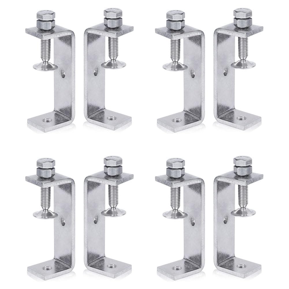 Jnchdghwa Silver Metal Clamp Heavy Duty Clamp C Clamp Woodworking Clamp With Wide Jaw Openings (85Mm), 8Pcs