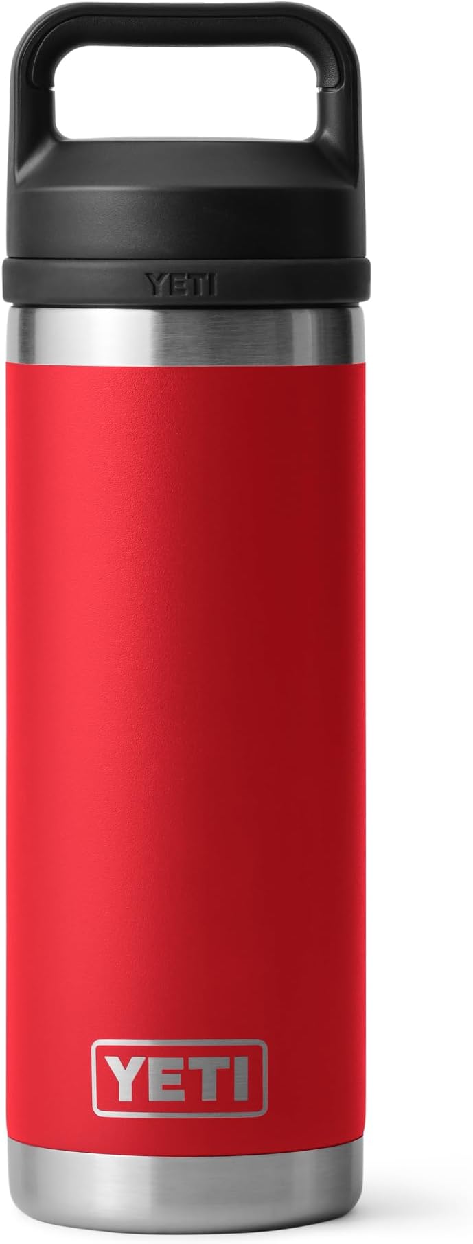 YETI Rambler 18 oz Bottle, Vacuum Insulated, Stainless Steel with Chug Cap, Rescue Red