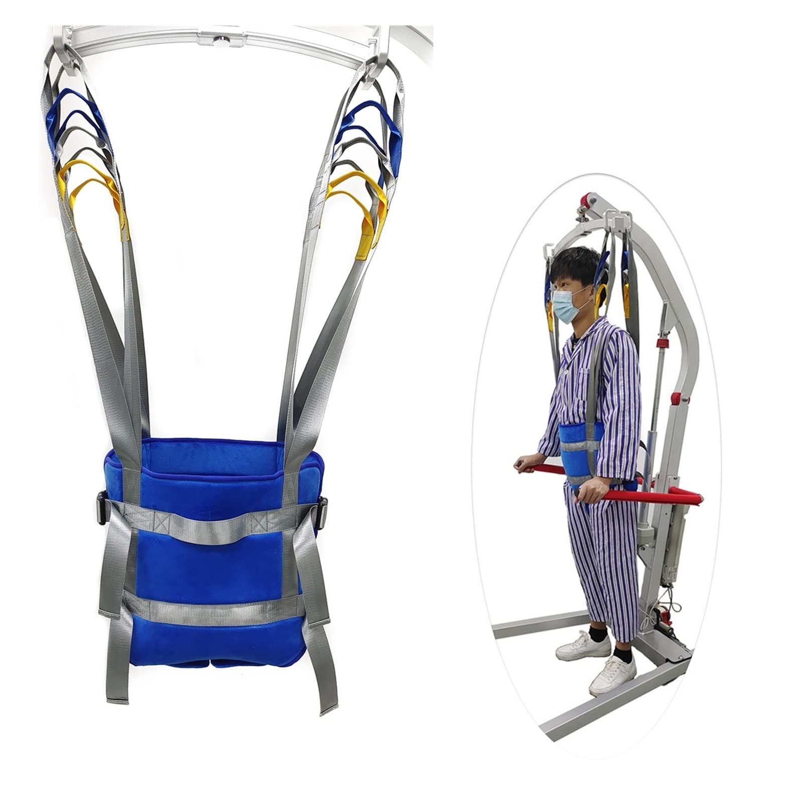 Cinturón de Transferencia Médica ​elevación,Arnés de Elevación de Paciente de Cuerpo Completo,Cinturón for Caminar Asistido por El Paciente ,para Personas Mayores Discapacitado g ( Size : Medium )
