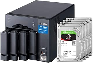 QNAP 4 Bay Thunderbolt 3 NAS with 4TB Seagate IronWolf Drives Preconfigured RAID 5 Bundle (TVS-472XT-PT-4G-44R-US) - coolthings.us