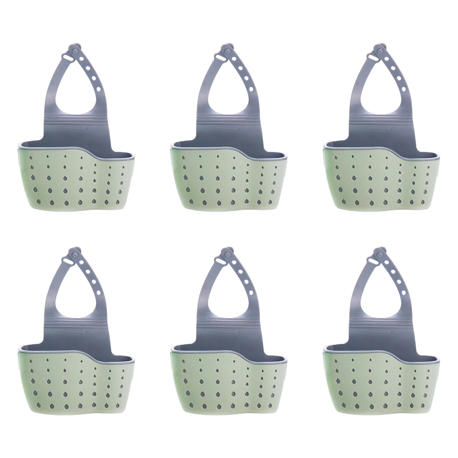 Msioytog Snapped Button Sink Hanging Basket Double Layer Draining Storage Organizers for Kitchen Sponge Brush Faucet Sink Organizers for Cleaning Tool