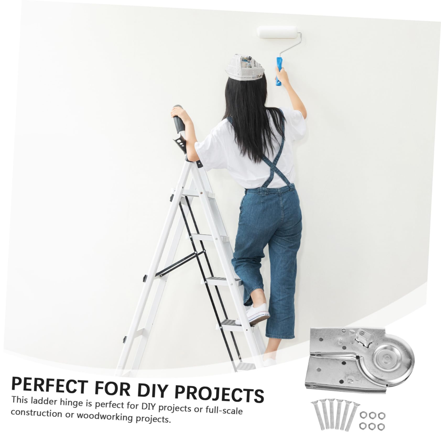 para Escalera Ático de Aleación de Aluminio Coner Reforzado para Escaleras Plegables Pequeñas Diseño de Cierre Suave y o para Proyes DIY y Construcción