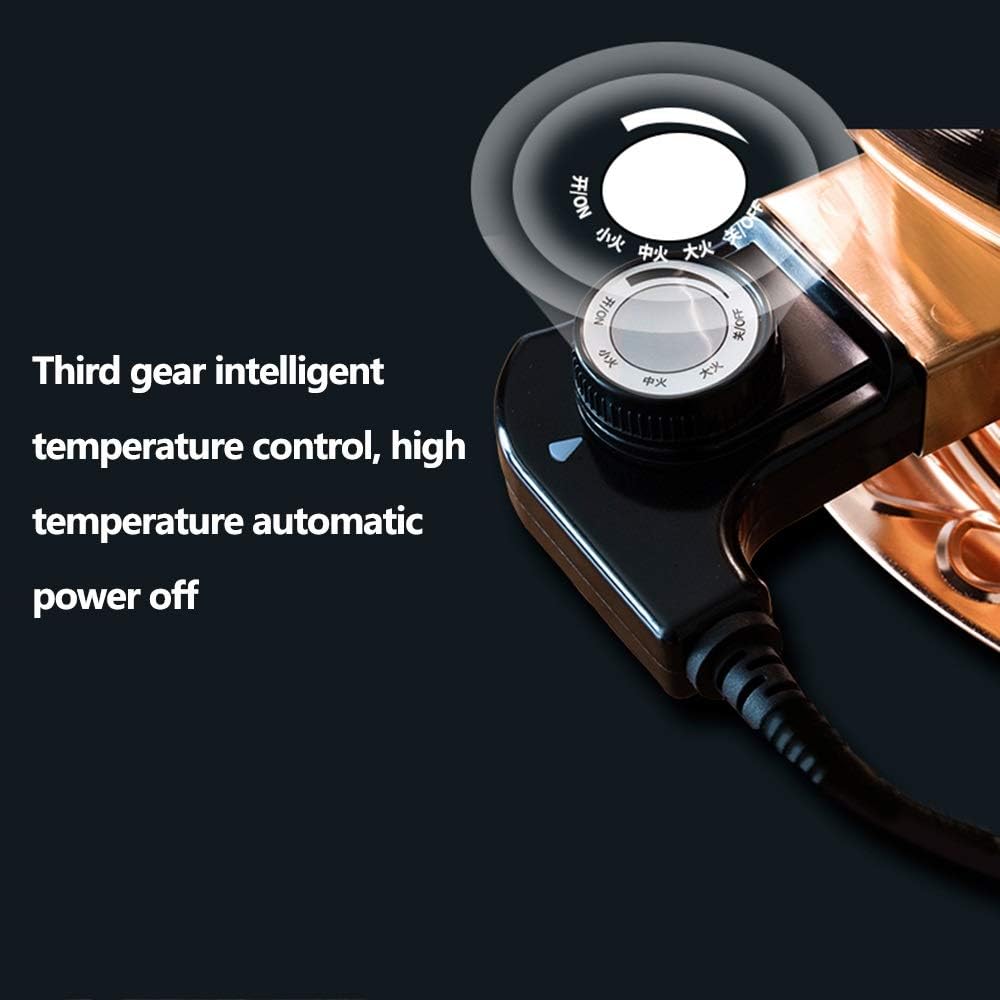 Modern Beijing Electric Charcoal Heated Copper Hot Pot, Thickened Copper Chinese Mongolian Beef Hot Pot, Waterproof and Easy to Clean, Used for Fami for Family/Friends, Parties