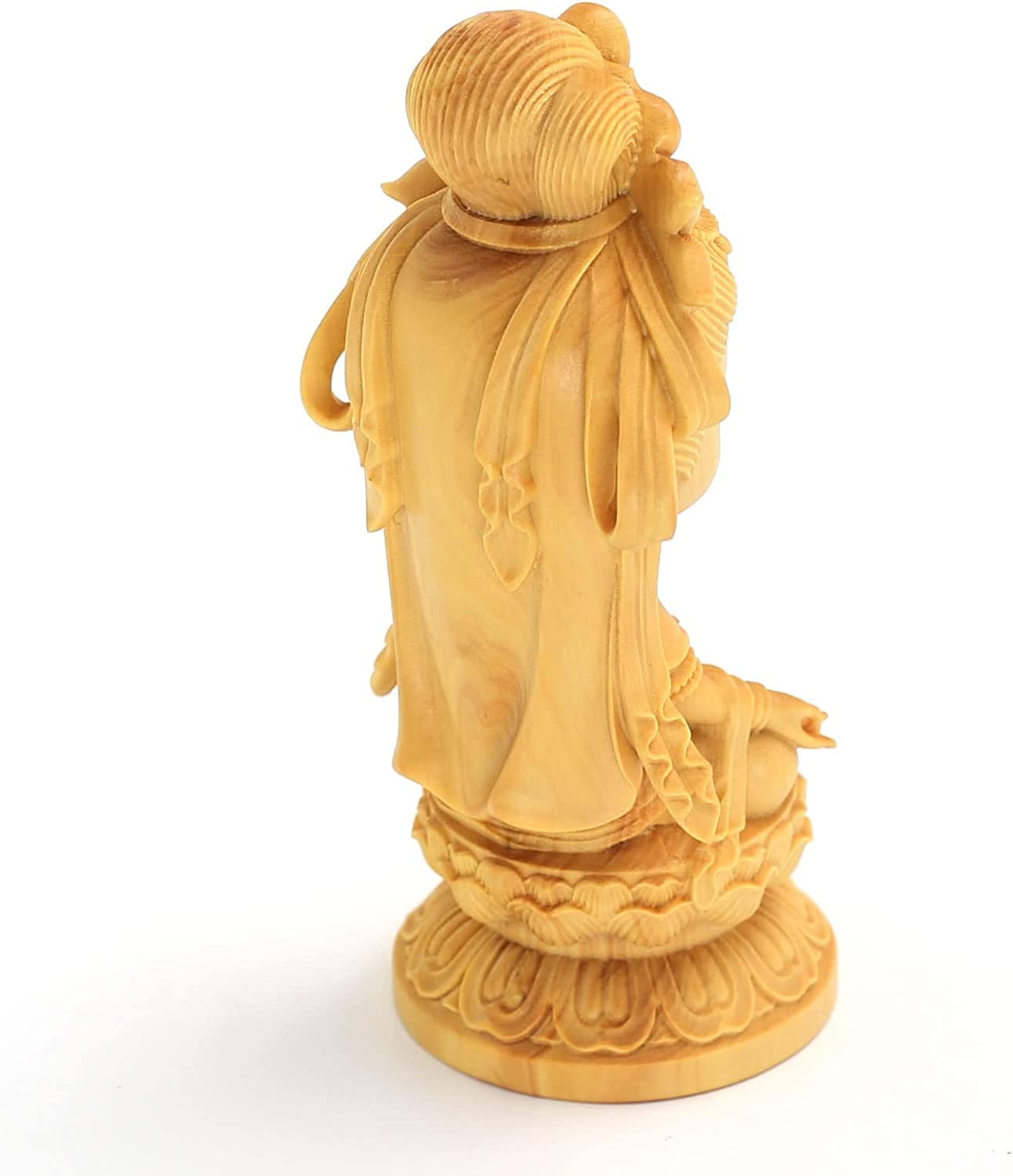 送料無料　手彫り黄楊拓殖細密彫刻聖観音之像仏像　高さ30ｃｍ 送料無料 手彫り黄楊拓殖細密彫刻聖観音之像仏像 高さ30cm