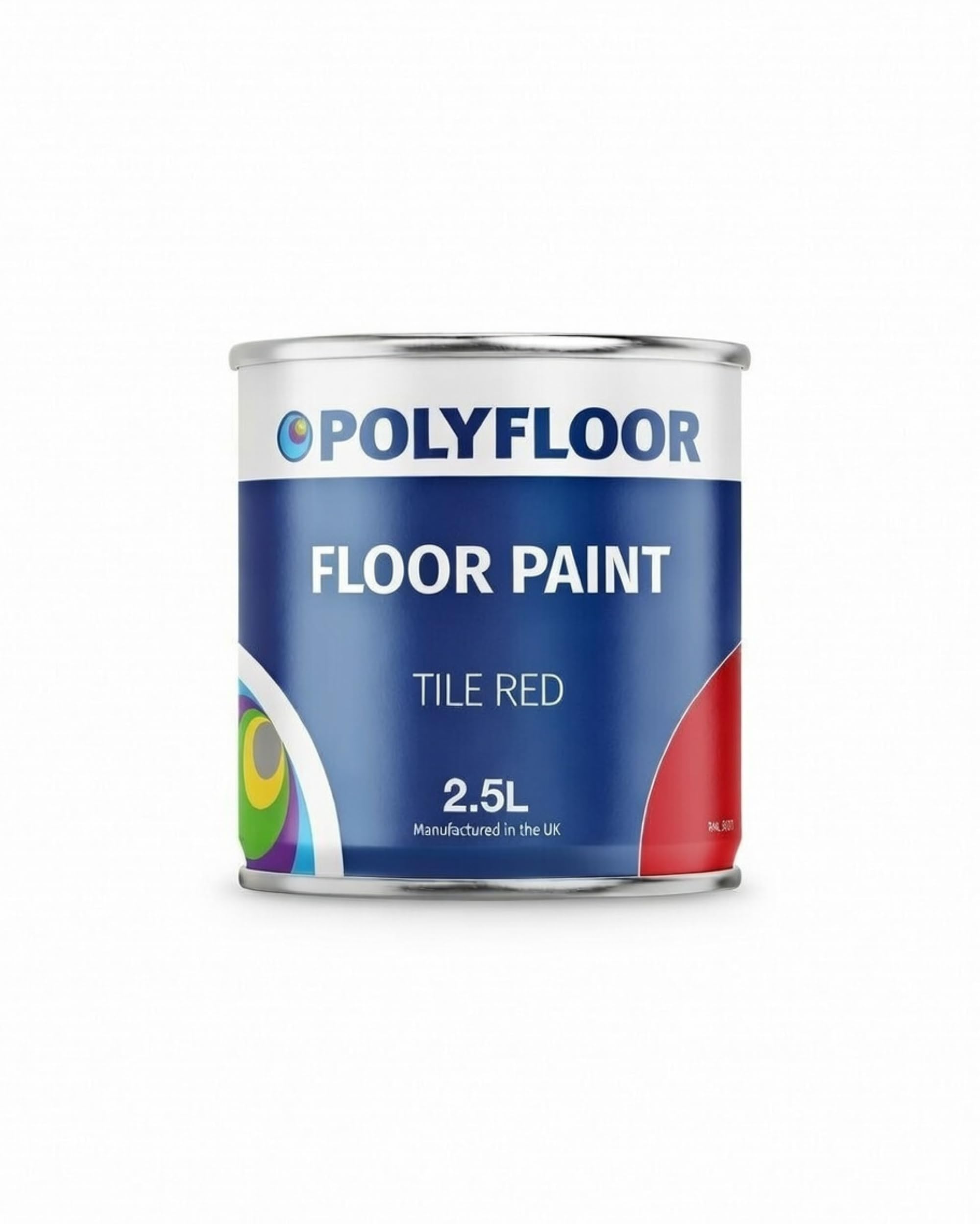 Polybond Polyfloor Hardwearing Polyurethane Floor Coating - Tough, Flexible Paint for Concrete & Wooden Floors - Chemical Resistant, Quick Dry 2.5 L Tile Red — image 1