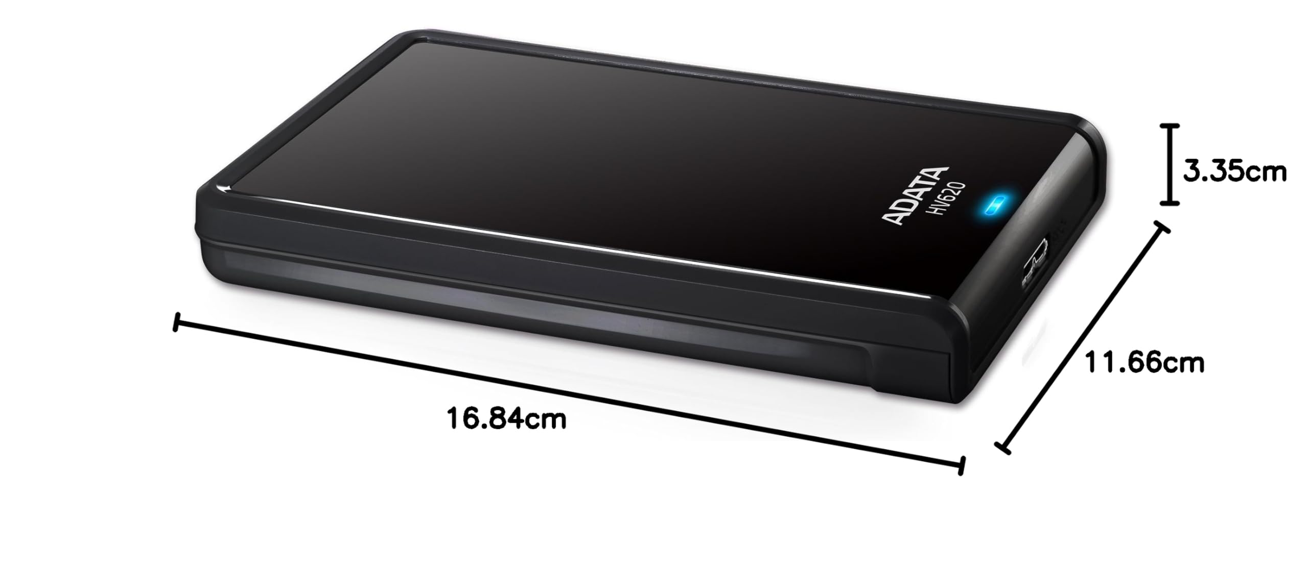 ADATA HV620S 1TB 外付けHDD スリム エイデータ HV620S 1TB ブラック外付けHDD