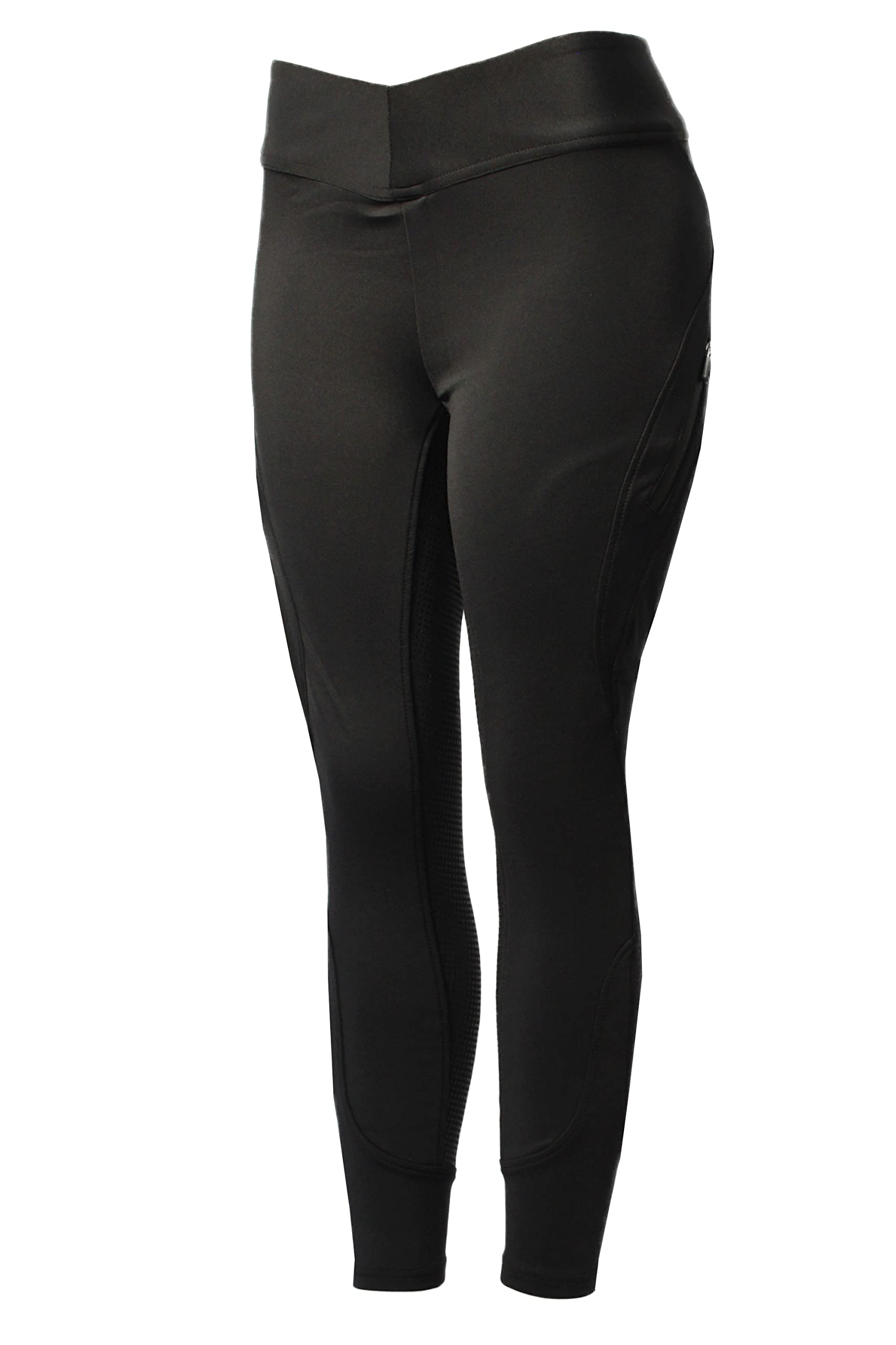 Equitazione Leggings/Collant Donna Matt Silicone Grip con Tasche Telefono Calzamaglia Premium Equestre Calzoni