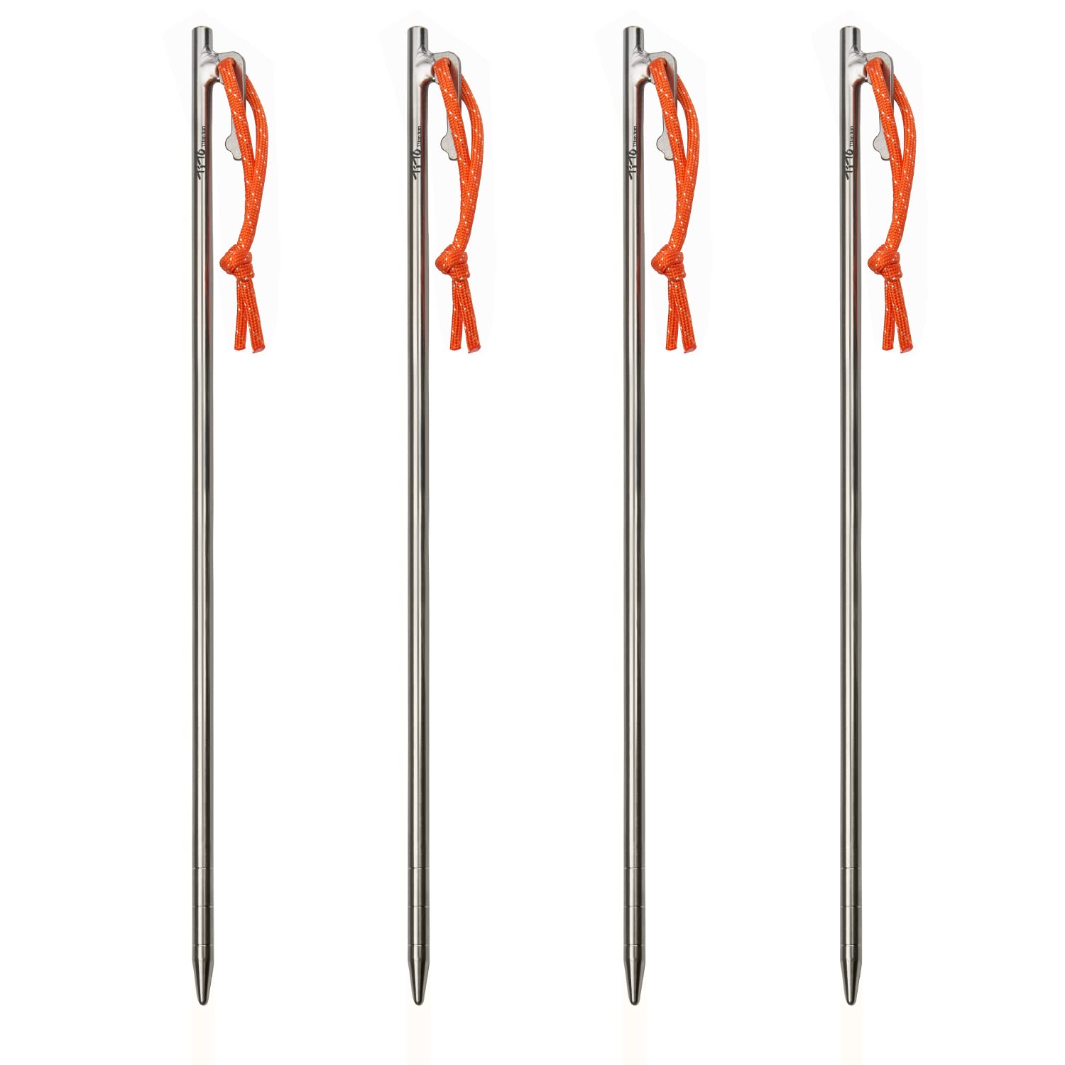TiTo Titanium Tent Pegs Stakes Lightweight Snowfield Grassland Heavy Duty Tent Nails for Outdoor Camping Hiking and Plant Support Garden Stakes 4pcs/6pcs (8×350mm-4pcs)
