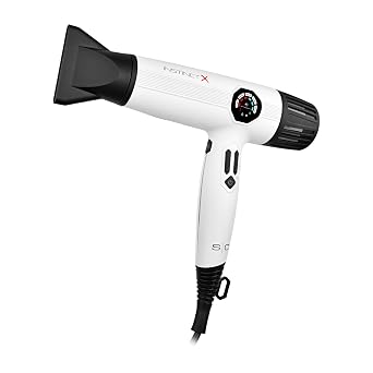 StyleCraft Instinct-X Professional Hair Dryer Brushless Motor with Digital Display, 2 Nozzles and 1 Diffuser