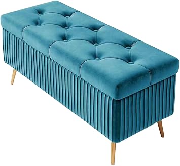 Storage Stool, Stylish, Nordic, Large Capacity Sofa Storage, Ottoman, Bench Sofa, Footstool, Storage Box, Foot Rest, Step Stand, Storage Chair, Velvet Seat Surface, Stool Storage, Toy Box,
