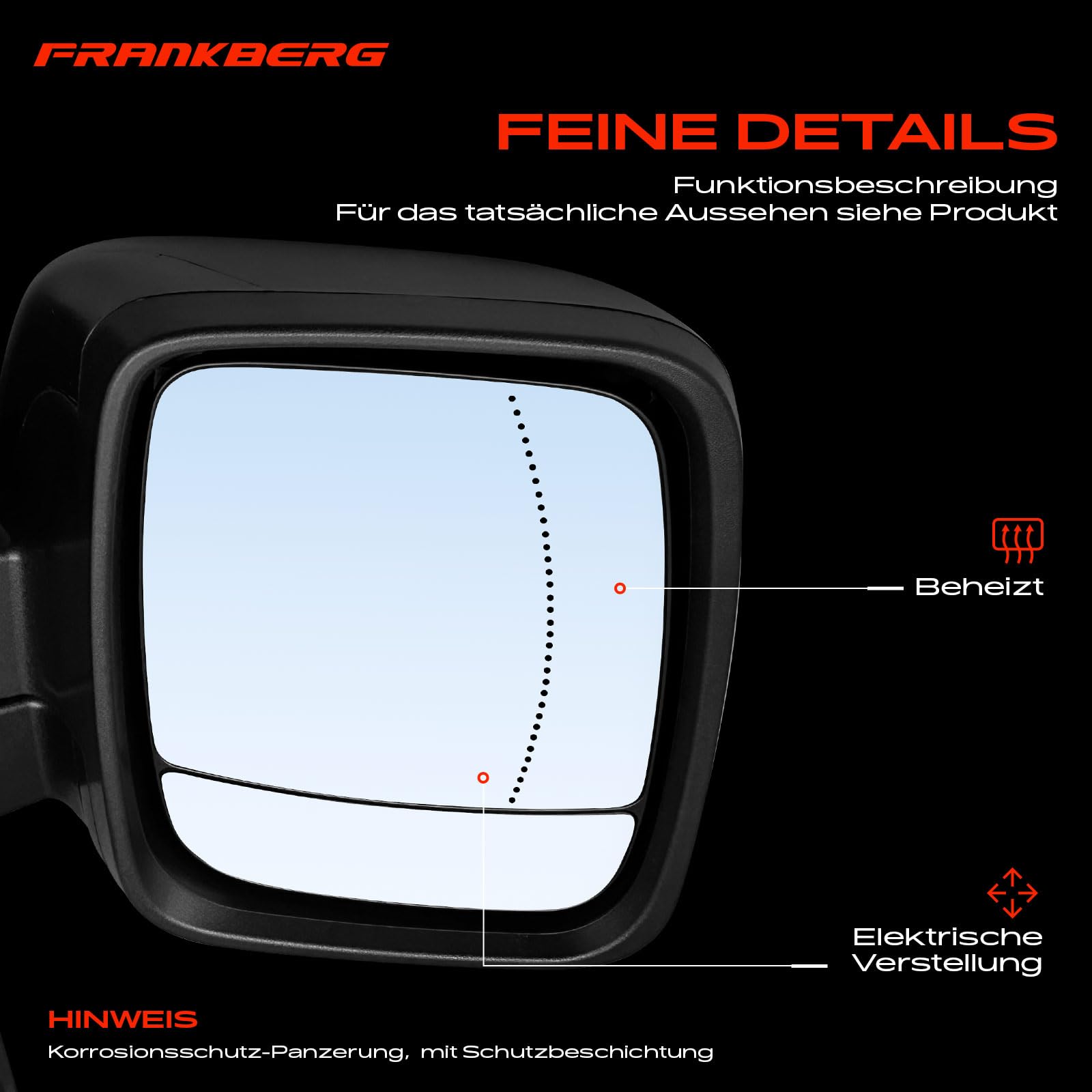Frankberg Specchietto retrovisore esterno destro lato passeggero 4422989