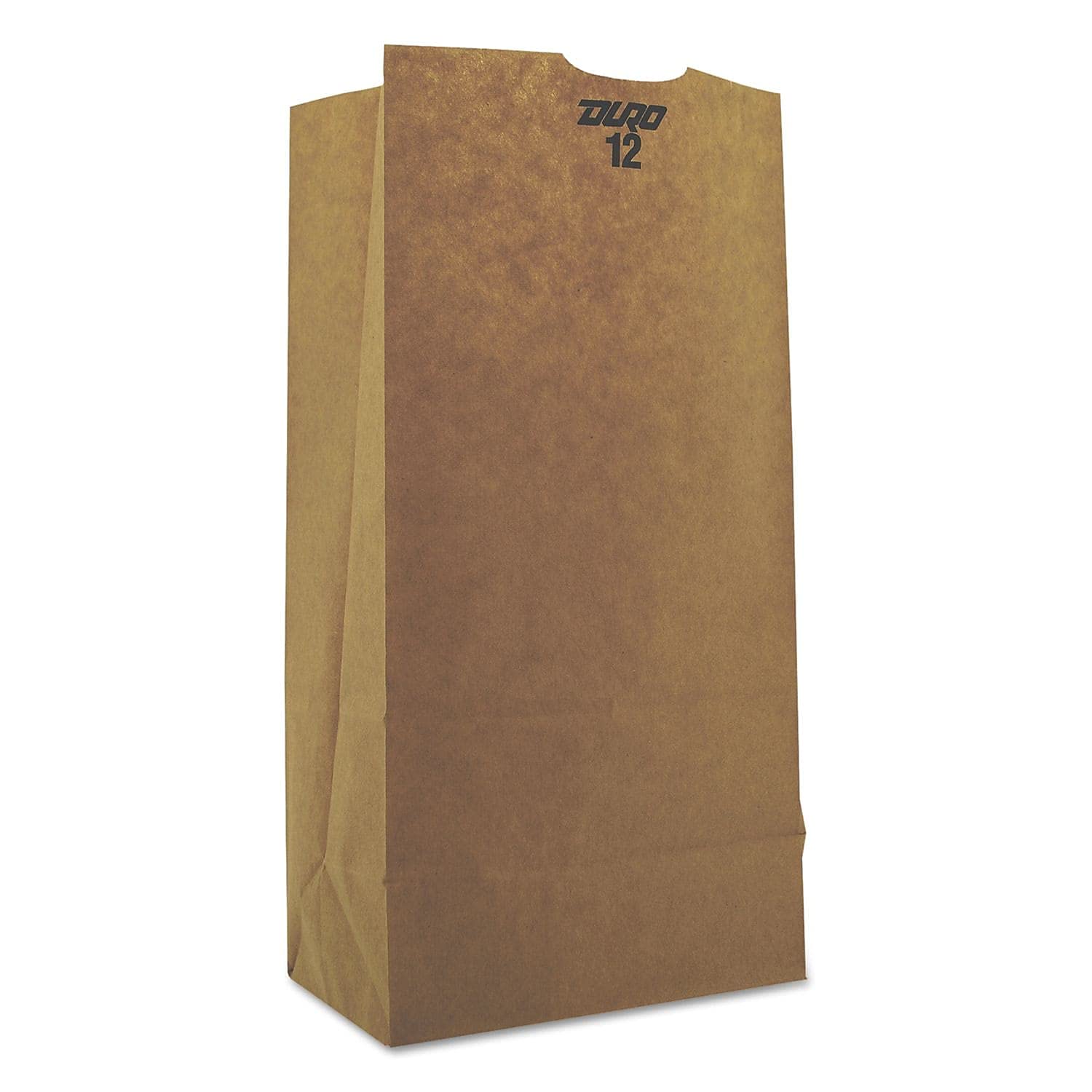 General Supply GH12#12 Paper Grocery Bag 50lb Kraft Heavy-Duty 7 1/16 x 4 1/2 x 13 3/4 500 bags