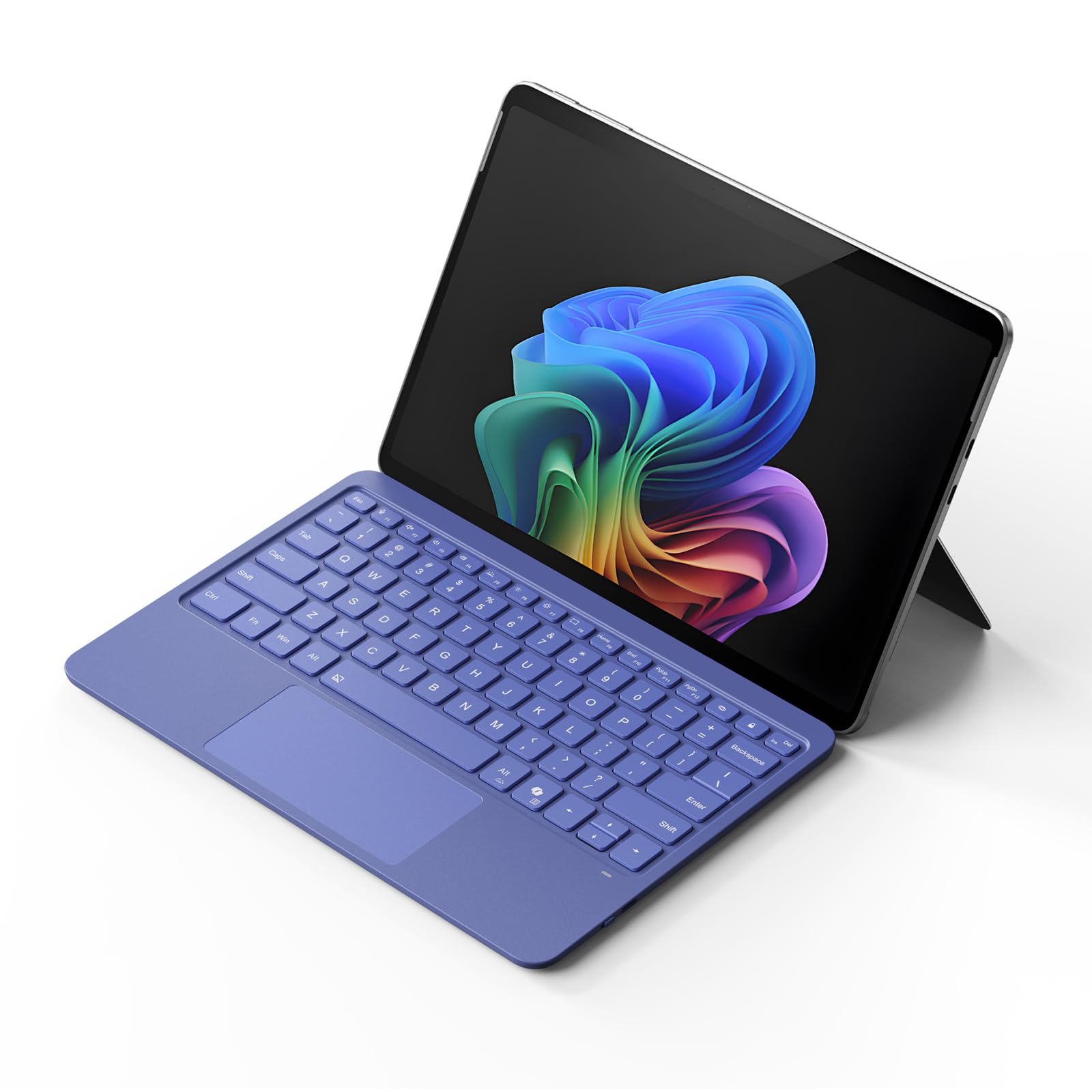 Junfire Detachable Keyboard for Microsoft Surface Pro 12-7-Color Backlit Wireless Keyboard with Touchpad, 14 Shortcut Keys, 30H Battery – Magnetic & Slim Design, Purple-image-6