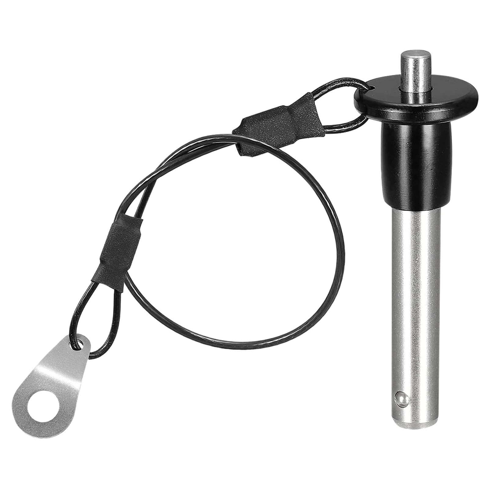 TA-VIGOR Ball Locking Pins, 8mm Dia 30mm Length 304 Stainless Steel Push-Button Quick Release Pin with Lanyard Cable