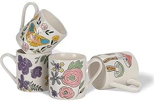 HORLIMER 11 oz Ceramic Coffee Mugs Set of 4