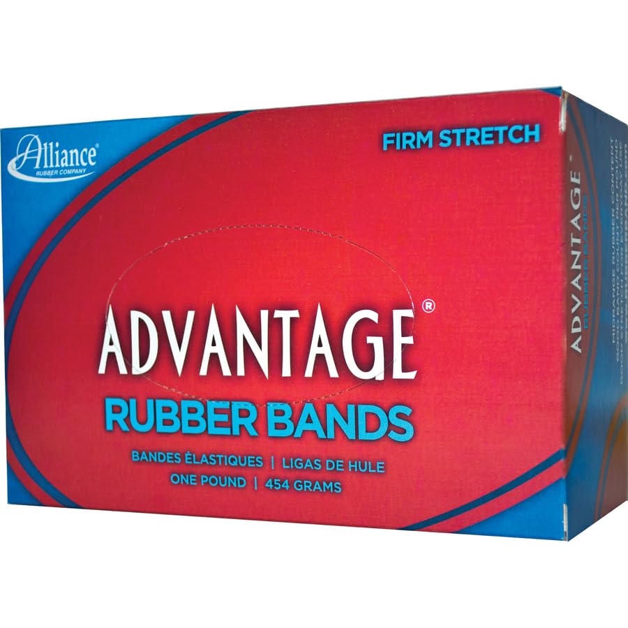 Alliance Rubber Bands Size #54 - 1 Lb Box Of Pale Crepe Gold Assorted Bands