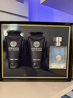 Versace Pour Homme for Men - 3 Pc Gift Set: 1.7oz EDT Spray, Hair and Body Shampoo, After Shave Balm