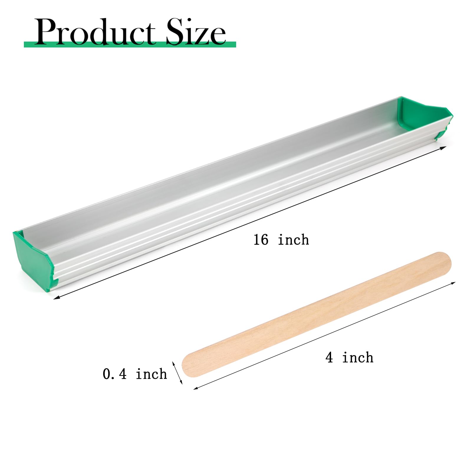 Caydo 16 Inch Aluminum Emulsion Scoop Coater with 10 PCS Wooden Sticks for Silk Screen Printing