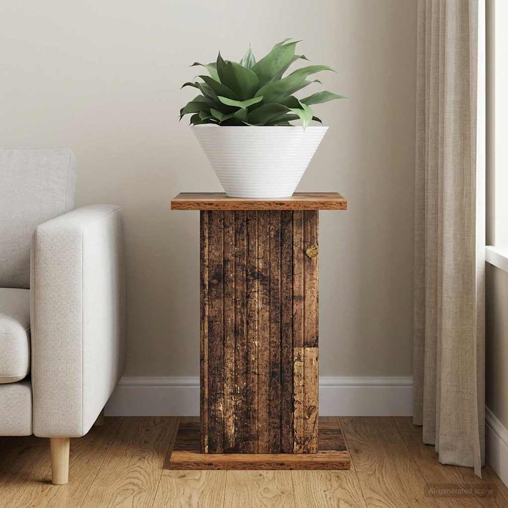 Supporto per piante in legno anticato, 30,5 x 30 x 43 cm | materiale in legno, resistente all'umidità, design moderno, per piante grasse e piante grandi