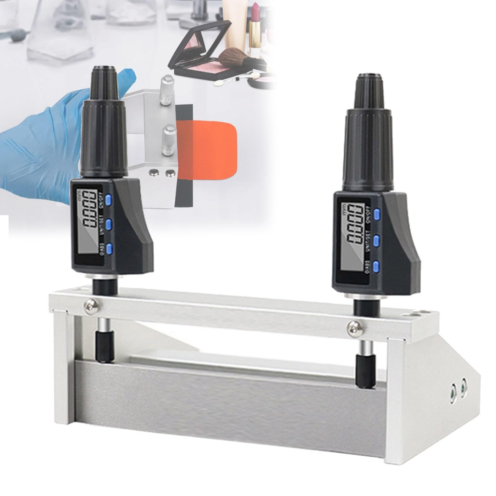 Aplicador de película con Pantalla Digital Ajustable, recubridor de Cuchillas de Laboratorio, Espesor Ajustable de 1 a 6000 μm, Valor de indexación de 1 μm, Dispositivo de preparación 150mm