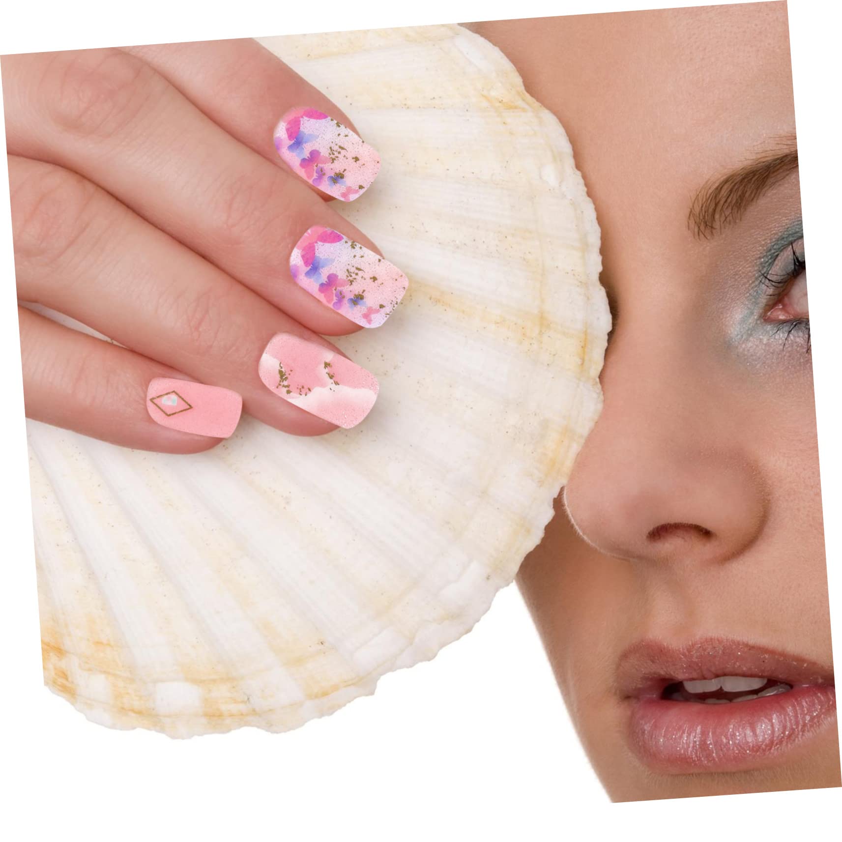 Healeved 5sets Adesivi Per Unghie Design Decorazioni Per Unghie Facili Applicare e Resistenti All Per Manicure Te