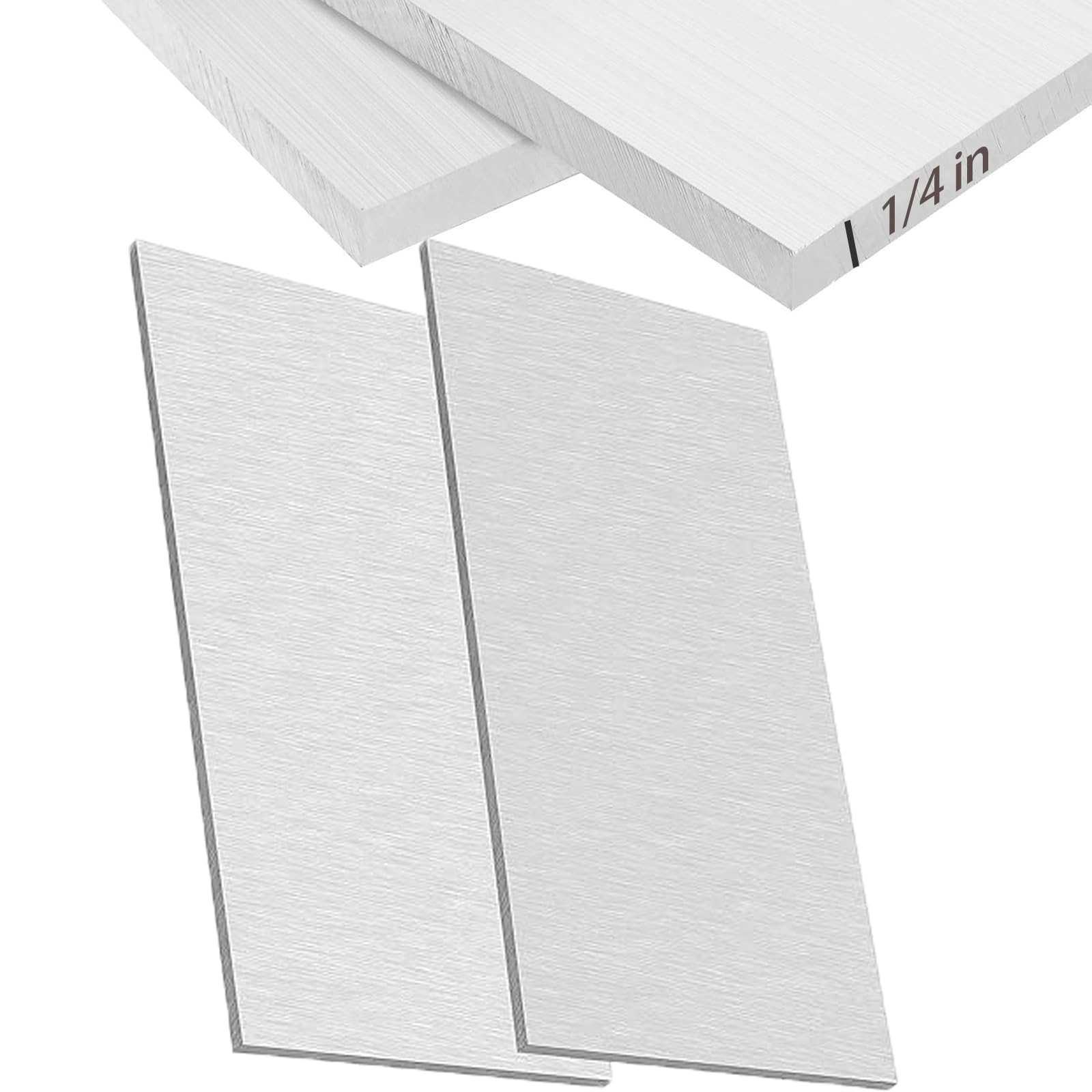 Aluminum Metal Plates KEILEOHO 2-Pack 6061 T6 Aluminum Sheet - 6" X 12" X 1/4", Heat-Treatable, Corrosion Resistant, With Protective Film Hdpe Sheet - View #4