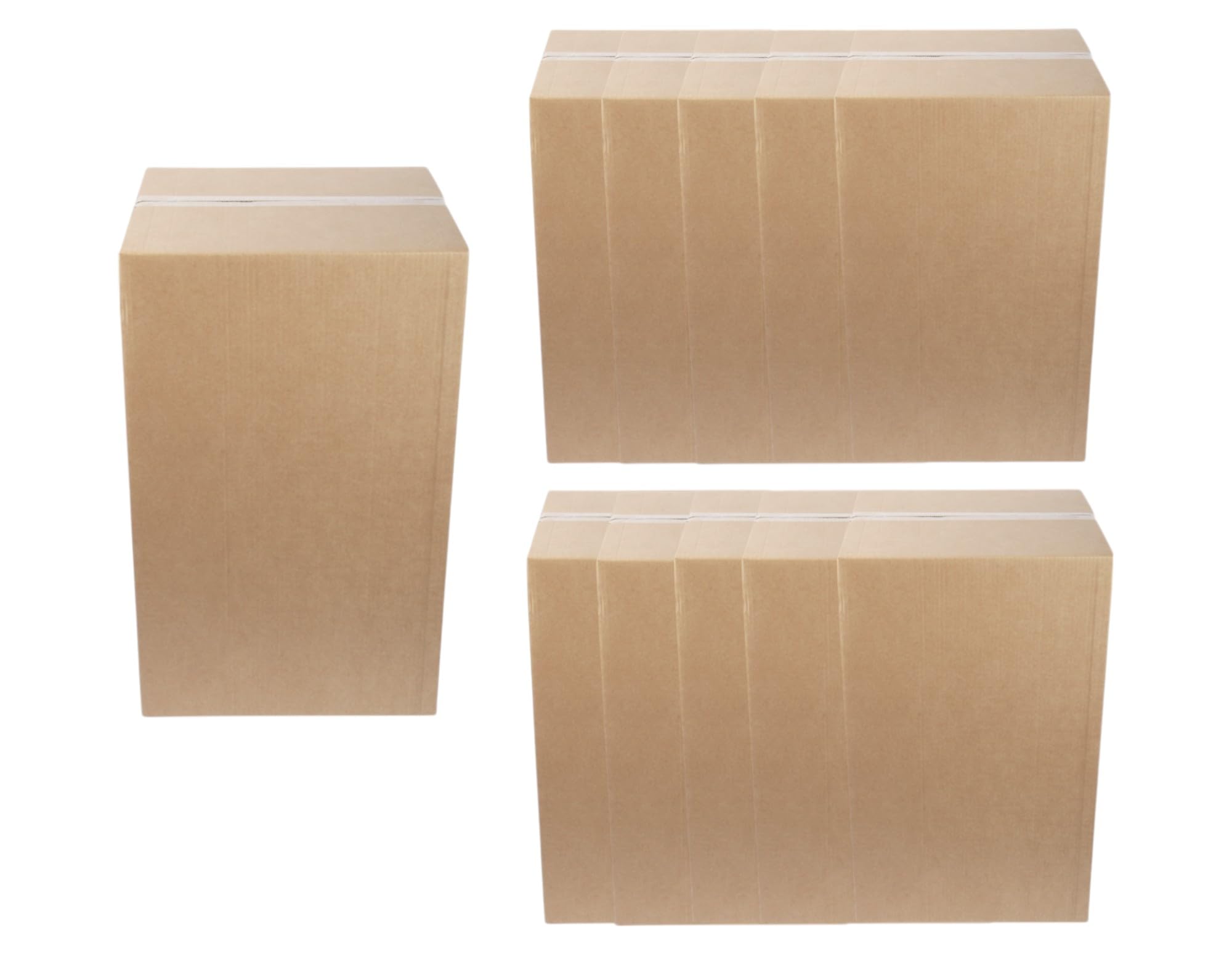 10 szt. dużych wysokich podwójnych mocnych pudełek kartonowych. 38,5,5 x 36,5 x 65 cm, 91 l wytrzymałe pudełka do przechowywania. Wysyłka tektury falistej.