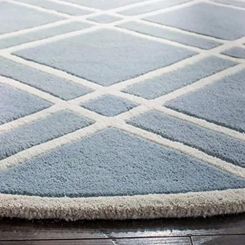 Image of Handmade Pure Woollen Carpet Collection for Hall with 1.0 inch inch Thickness 4 X 4 Feet - Round DGR7