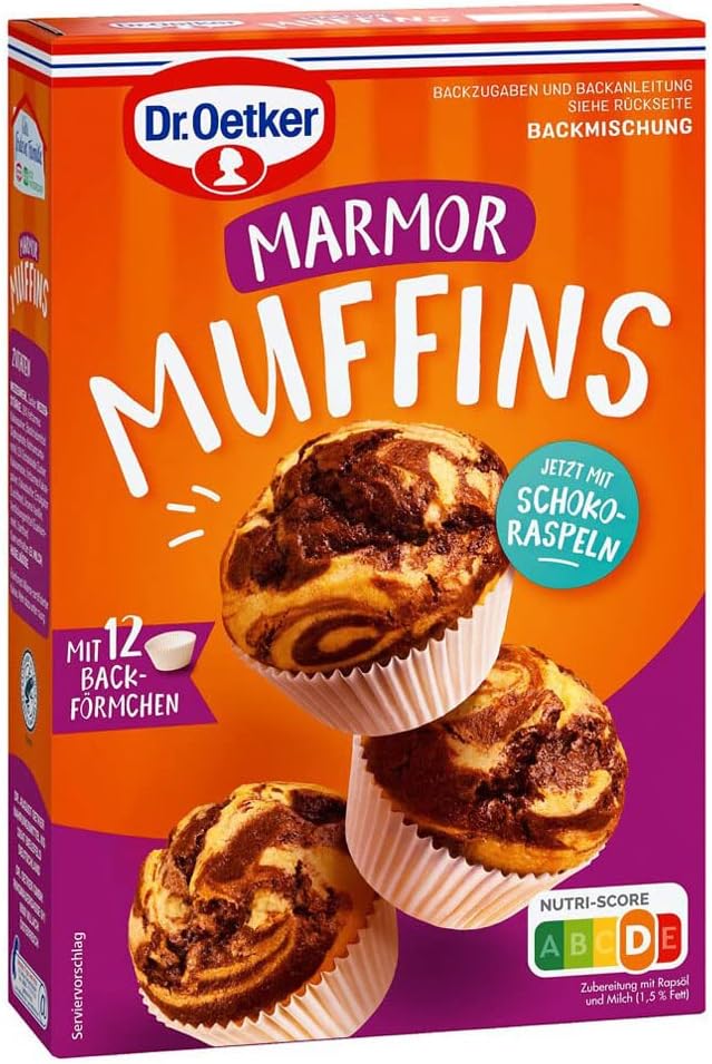 Dr. Oetker Marmor Muffins Backmischung (Marble Muffins Cake Mix) 325g